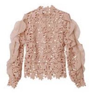 Self Portrait flounce blouse